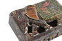 DKD Home Decor Caja de Piedra Elefante Tallado Marrón