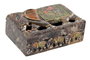 DKD Home Decor Caja de Piedra Elefante Tallado Marrón