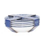 DKD Home Decor Set de 4 Platos de Porcelana Azul y Blanco 20x20x4 cm