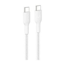 Belkin USB-C a USB-C Cable Trenzado, Blanco, 2m, 240W
