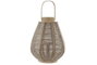 DKD Home Decor Portavelas Bambú Lino Natural 28x28x51 cm