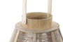 DKD Home Decor Portavelas Bambú Lino Natural 28x28x51 cm