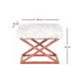 Atelier Del Sofa Puff Cobre y Blanco 50x40x42 cm