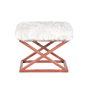 Atelier Del Sofa Puff Cobre y Blanco 50x40x42 cm