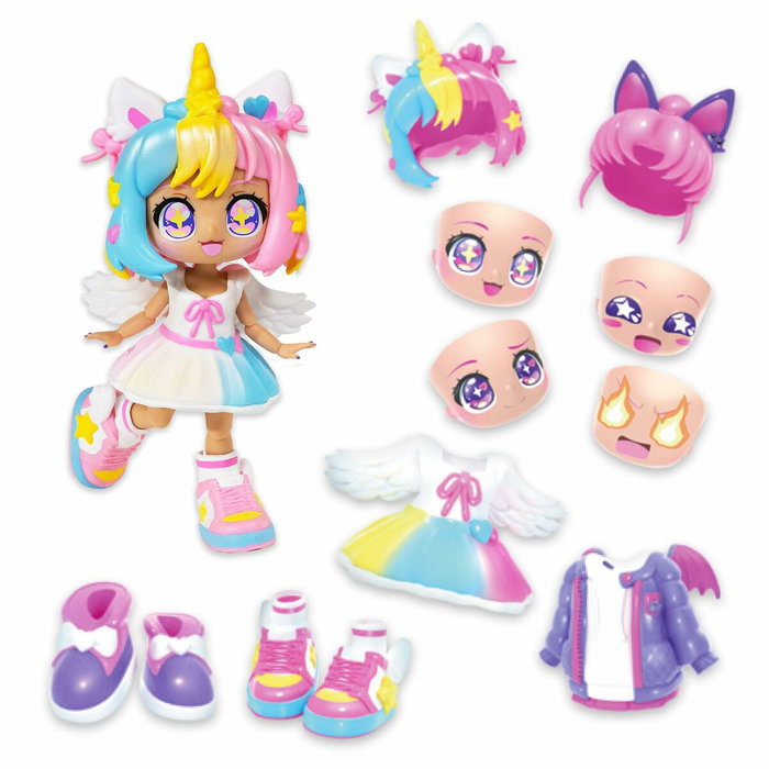 Bandai Muñeca personalizable Animakii Unicornio y Murciélago