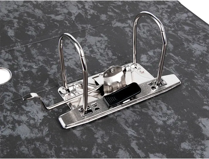 Liderpapel Archivador de Palanca Folio Classic Black Negro Compresor Metal Rado Lomo 75mm