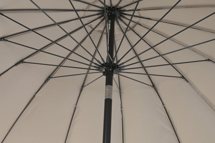 DKD Home Decor Parasol de Terraza y Jardín Arena/Negro 280x280x250 cm UV 50+ Reclinable DKD Home Decor Parasol de Terraza y Jardín Arena/Negro 280x280x250 cm UV 50+ Reclinable