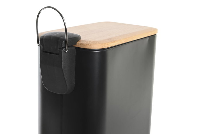 Papelera Loft DKD Home Decor Negro Natural 14 x 28 x 28 cm