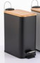 Papelera Loft DKD Home Decor Negro Natural 14 x 28 x 28 cm