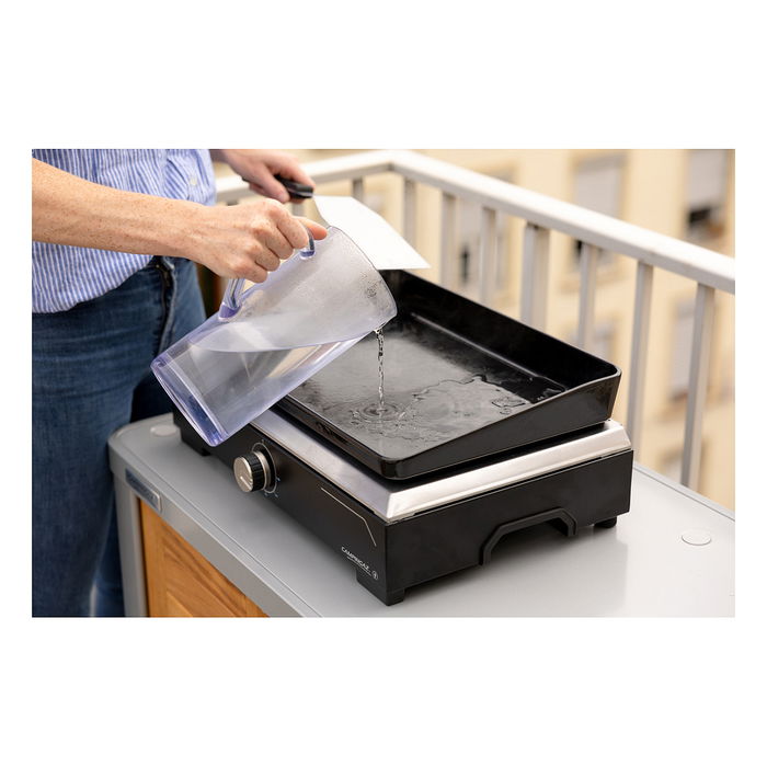 Campingaz Plancha Eléctrica 1 XD para Barbacoa, de Hierro Fundido, 2100W, Área de Cocción 1350 cm², Negro