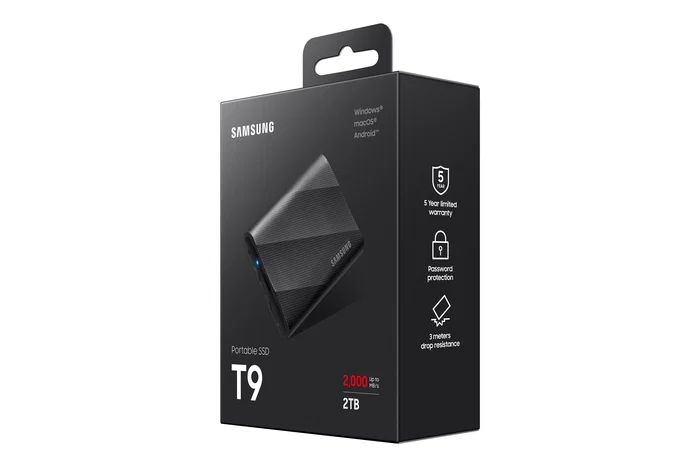 Samsung Portable SSD T9 2 TB Negro