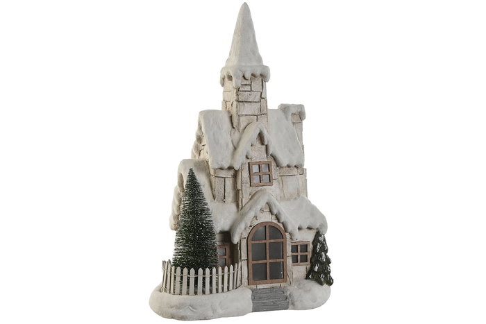 DKD Home Decor Decoración Luminosa Navidad Moderna Blanco Verde 20 x 51 x 35 cm