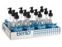 Berilo Bote Dosificador Plástico PET Negro/Transparente 500 ml 8 x 16.5 x 8 cm para Uso Cosmético (Set de 12)