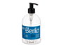 Berilo Bote Dosificador Plástico PET Negro/Transparente 500 ml 8 x 16.5 x 8 cm para Uso Cosmético (Set de 12)