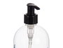 Berilo Bote Dosificador Plástico PET Negro/Transparente 500 ml 8 x 16.5 x 8 cm para Uso Cosmético (Set de 12)