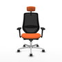 PIQUERAS Y CRESPO Silla de oficina Mardos con Mecanismo Sincro/Traslack, Naranja y Negro