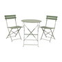 Outdoor Living By Decoris Conjunto Mesa y 2 Sillas Helsingborg Plegables Acero Verde
