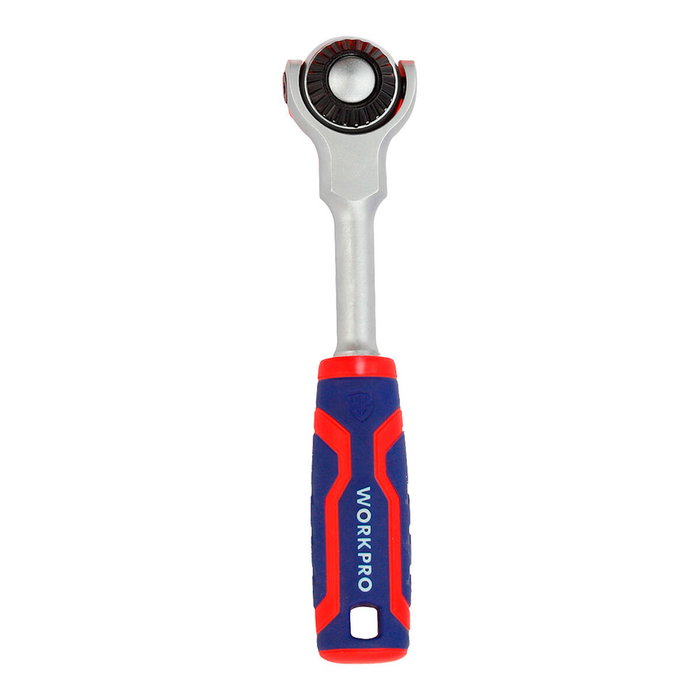 Workpro Llave de carraca cabeza articulada ¼ pulg, 72 dientes