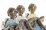 DKD Home Decor Figura de Niño en Resina con Acabado Dorado