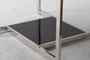 DKD Home Decor Mesa de Centro de Acero y Cristal Negro y Plateado