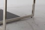 DKD Home Decor Mesa de Centro de Acero y Cristal Negro y Plateado