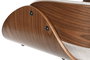 DKD Home Decor Taburete Ajustable de Poliester y Nogal