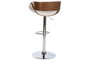 DKD Home Decor Taburete Ajustable de Poliester y Nogal