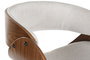 DKD Home Decor Taburete Ajustable de Poliester y Nogal