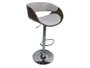 DKD Home Decor Taburete Ajustable de Poliester y Nogal