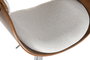 DKD Home Decor Taburete Ajustable de Poliester y Nogal