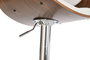 DKD Home Decor Taburete Ajustable de Poliester y Nogal