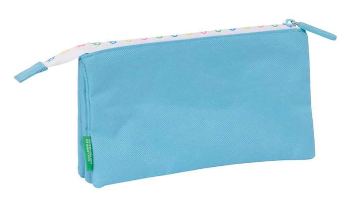 Portatodo Triple Benetton Spring Azul cielo 22 x 12 x 3 cm
