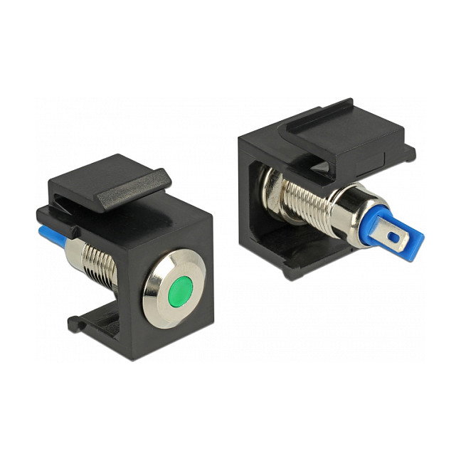 DeLOCK 86463 Keystone LED verde 6 V flach, negro DeLOCK 86463 Keystone LED verde 6 V flach, negro