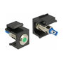 DeLOCK 86463 Keystone LED verde 6 V flach, negro