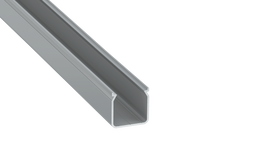 KIMERA Perfil de Aluminio HELSE Anodizado Plata con Difusor Opal, Tapones y Clips, 2,02m