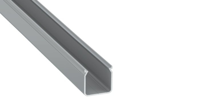 KIMERA Perfil de Aluminio HELSE Anodizado Plata con Difusor Opal, Tapones y Clips, 2,02m