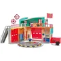 Smoby Bombero Sam Estación de Bomberos Pontypandy con 1 Figura Juguete para Niños a Partir de 3 Años SMO109258282002