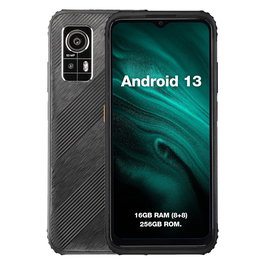 AGM H6 Outdoor Smartphone - Android 13, 16.7 cm (6.56") IPS 90 Hz, 8 GB + 256 GB, Cámara Trasera 50 MP, Resistente IP68 IP69K, Certificado Militar, Negro