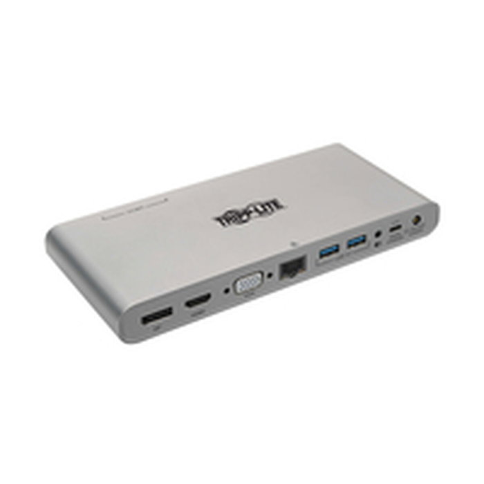 Eaton Tripp Lite USB-C Dock Triple Display 4K con HDMI, DisplayPort, VGA, Hub USB 3.2 Gen 1, Gigabit Ethernet y Carga PD 100W Eaton Tripp Lite USB-C Dock Triple Display 4K con HDMI, DisplayPort, VGA, Hub USB 3.2 Gen 1, Gigabit Ethernet y Carga PD 100W