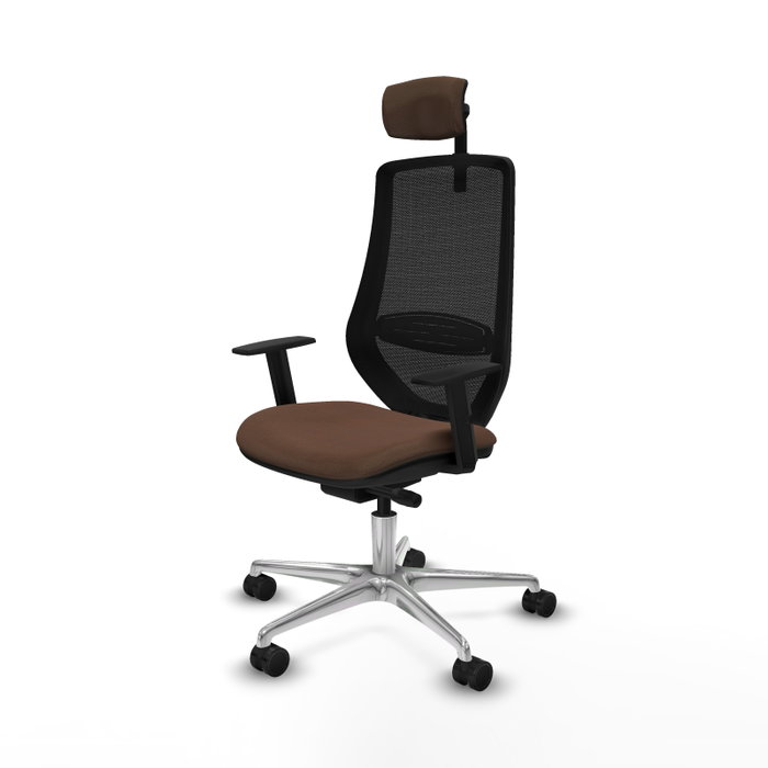 PIQUERAS Y CRESPO Silla de oficina Mardos con mecanismo Sincro/Traslack Marrón oscuro y Negro PIQUERAS Y CRESPO Silla de oficina Mardos con mecanismo Sincro/Traslack Marrón oscuro y Negro