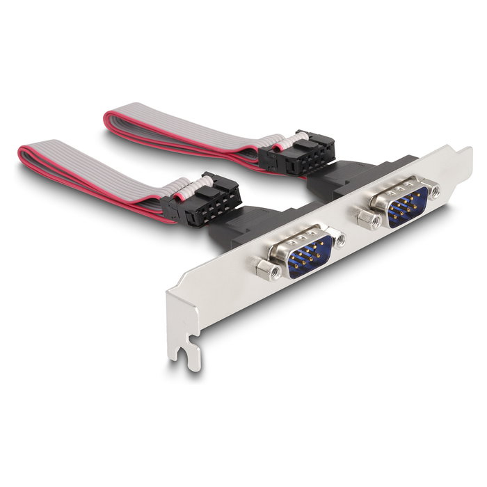 DeLOCK Mini PCIe Karte Full Size a 2 x Seriell RS-232 D-Sub 9 Pin - Tarjeta de Expansión con 2 Puertos Serie para Windows y Linux