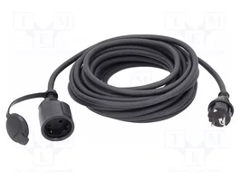 AS SCHWABE Prolongador de alimentación H05RR-F 3G1,5mm2 5m negro