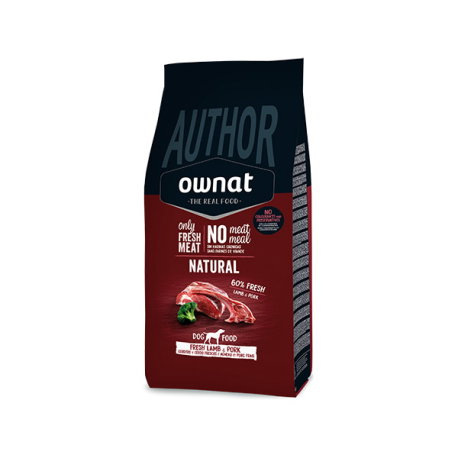 Ownat Author Fresh Cordero y Cerdo para Perros Adultos 10 kg