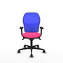 PIQUERAS Y CRESPO Silla de oficina Jorquera con mecanismo Sincro, Rosa y Azul