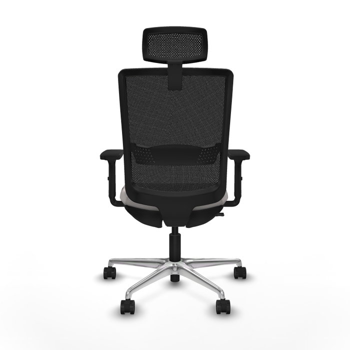 PIQUERAS Y CRESPO Silla de oficina Haches con mecanismo Sincro/Traslack, Blanco y Negro