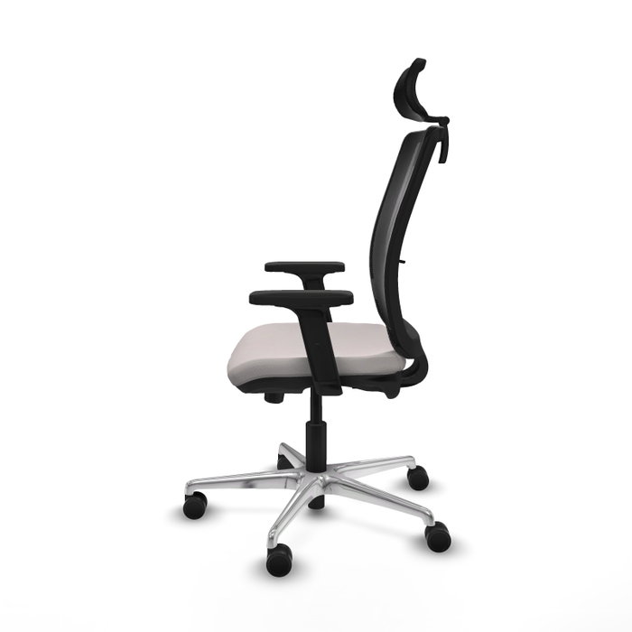 PIQUERAS Y CRESPO Silla de oficina Haches con mecanismo Sincro/Traslack, Blanco y Negro