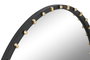 DKD Home Decor Espejo Moderno Negro Dorado 3.5 x 90 x 90 cm Hierro Cristal