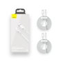 Baseus Simple Wisdom Pack de 2 Cables USB a USB-C, 40W, 5A, 1.5m, Blanco