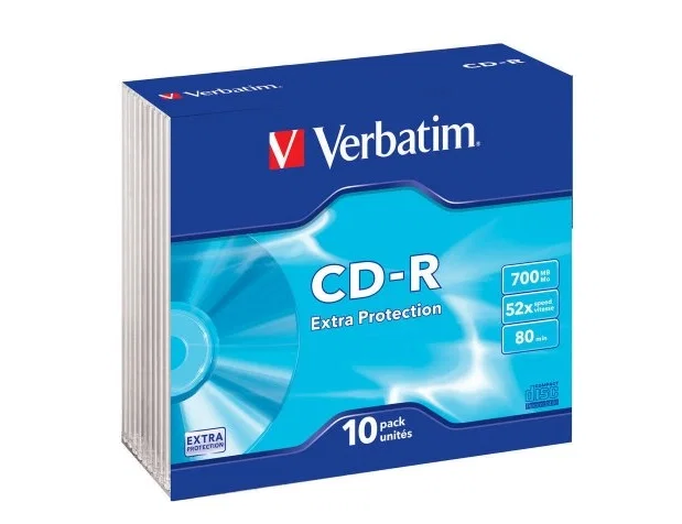 Verbatim CD-R DataLife Slim 700MB 52x Pack de 10 unidades