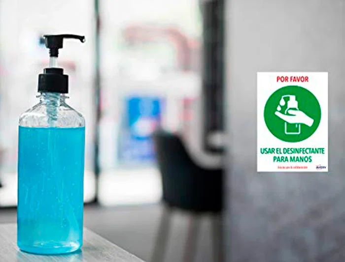 Avery DIN A4 Señal Adhesiva Usar Desinfectante Manos Resistente UV Pack 2 Unidades